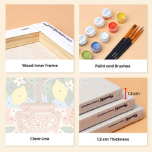 Load image into Gallery viewer, Mini Paint by Numbers Set 6"x8" (6 pieces) - Lemon Folk Art
