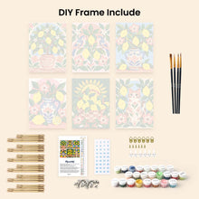 Load image into Gallery viewer, Mini Paint by Numbers Set 6"x8" (6 pieces) - Lemon Folk Art