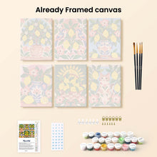 Load image into Gallery viewer, Mini Paint by Numbers Set 6"x8" (6 pieces) - Lemon Folk Art