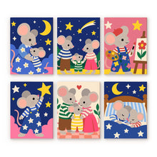 Load image into Gallery viewer, Mini Paint by Numbers Set 6"x8" (6 pieces) - Little Mouse Stories Figured'Art
