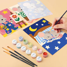 Load image into Gallery viewer, Mini Paint by Numbers Set 6"x8" (6 pieces) - Little Mouse Stories