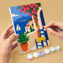 Load image into Gallery viewer, Mini Paint by Numbers Set 6"x8" (6 pieces) - Mediterranean Summer Moments