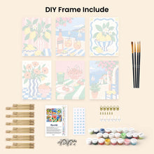 Load image into Gallery viewer, Mini Paint by Numbers Set 6"x8" (6 pieces) - Mediterranean Summer Moments