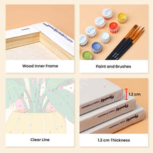 Load image into Gallery viewer, Mini Paint by Numbers Set 6"x8" (6 pieces) - Potted Plants
