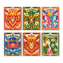 Load image into Gallery viewer, Mini Paint by Numbers Set 6"x8" (6 pieces) - Retro Zodiac 1 Figured'Art