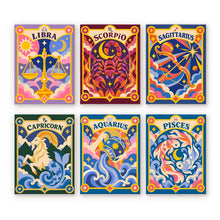 Load image into Gallery viewer, Mini Paint by Numbers Set 6"x8" (6 pieces) - Retro Zodiac 2 Figured'Art