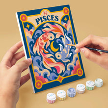 Load image into Gallery viewer, Mini Paint by Numbers Set 6"x8" (6 pieces) - Retro Zodiac 2