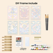 Load image into Gallery viewer, Mini Paint by Numbers Set 6"x8" (6 pieces) - Retro Zodiac 2