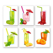 Load image into Gallery viewer, Paint by Numbers – 6 Canvas Set | Fresh Fruit Juices Figured'Art