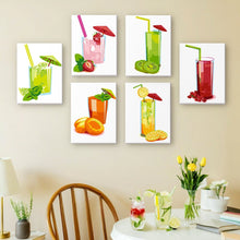 Load image into Gallery viewer, Mini Paint by numbers 6"x8" (6 pieces) - Fresh Fruit Juices