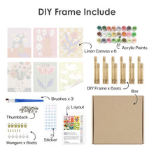 Load image into Gallery viewer, Mini Paint by numbers 6"x8" (6 pieces) - Abstract Floral Vases