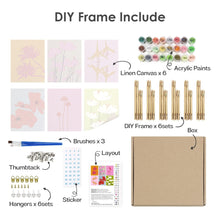 Load image into Gallery viewer, Mini Paint by numbers 6"x8" (6 pieces) - Modern Floral Prints