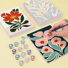 Load image into Gallery viewer, Mini Paint by numbers 6"x8" (6 pieces) - Colorful Floral Patterns