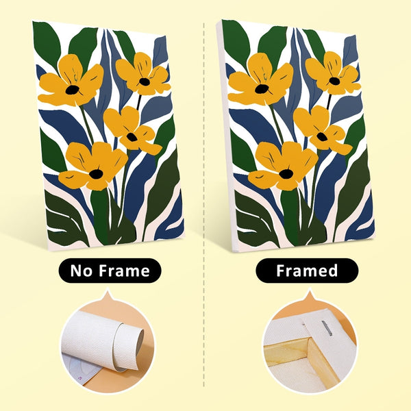 Paint by Numbers – 6 Canvas Set | Colorful Floral Patterns