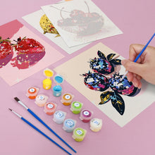 Load image into Gallery viewer, Mini Paint by numbers 6"x8" (6 pieces) - Disco Fruits
