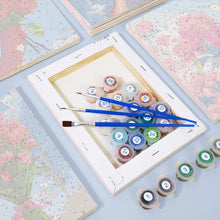 Load image into Gallery viewer, Mini Paint by numbers 6"x8" (6 pieces) - Flower Bouquets in the Sky