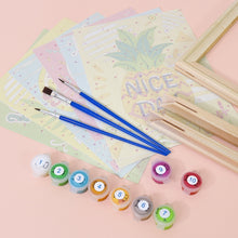 Load image into Gallery viewer, Mini Paint by numbers 6"x8" (6 pieces) - Good Vibes Summer