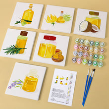 Load image into Gallery viewer, Mini Paint by numbers 6"x6" (6 pieces) - Natural Oils