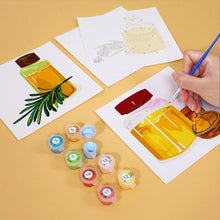 Load image into Gallery viewer, Mini Paint by numbers 6"x6" (6 pieces) - Natural Oils
