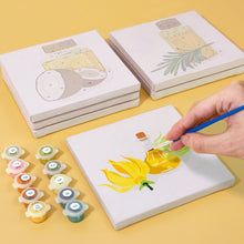 Load image into Gallery viewer, Mini Paint by numbers 6"x6" (6 pieces) - Natural Oils