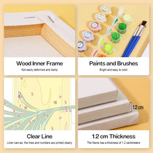 Load image into Gallery viewer, Mini Paint by numbers 6"x6" (6 pieces) - Natural Oils