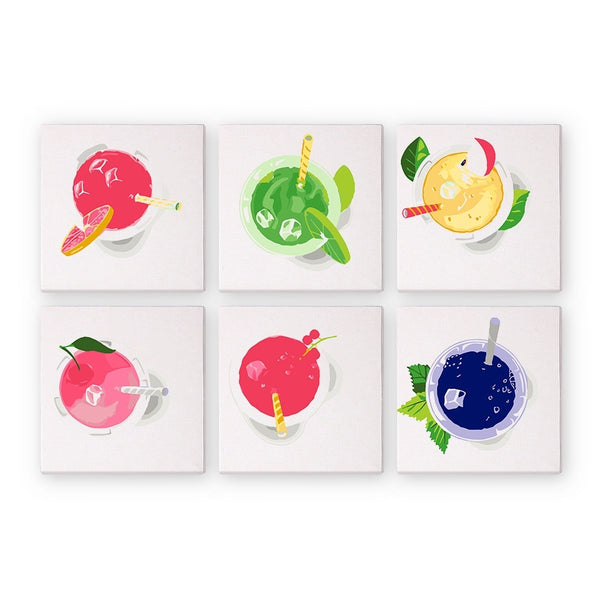 Paint by Numbers – 6 Canvas Set | Color Pop Refreshers Figured'Art
