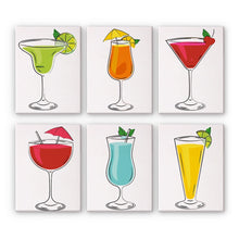 Load image into Gallery viewer, Paint by Numbers – 6 Canvas Set | Classic Cocktails Figured'Art