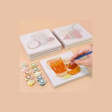 Load image into Gallery viewer, Mini Paint by numbers 6"x6" (6 pieces) - Healthy Juices