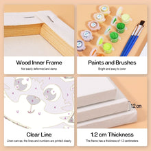 Load image into Gallery viewer, Mini Paint by numbers 6"x6" (6 pieces) - Cute Animals