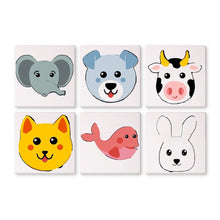 Load image into Gallery viewer, Paint by Numbers – 6 Canvas Set | Cute Animal Faces Figured'Art