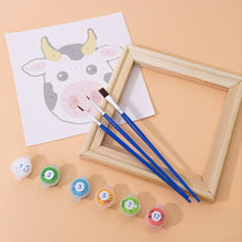 Load image into Gallery viewer, Mini Paint by numbers 6"x6" (6 pieces) - Cute Animal Faces