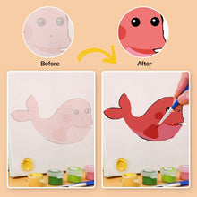 Load image into Gallery viewer, Mini Paint by numbers 6"x6" (6 pieces) - Cute Animal Faces