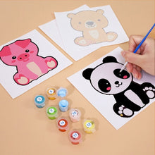 Load image into Gallery viewer, Mini Paint by numbers 6"x6" (6 pieces) - Cute Animal Characters