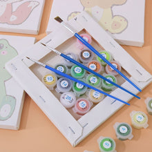 Load image into Gallery viewer, Mini Paint by numbers 6"x6" (6 pieces) - Cute Animal Characters