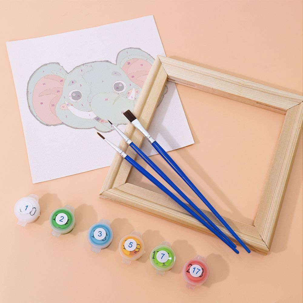 Paint by Numbers – 6 Canvas Set | Cute Animal Faces 2