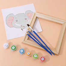 Load image into Gallery viewer, Mini Paint by numbers 6"x6" (6 pieces) - Cute Animal Faces 2