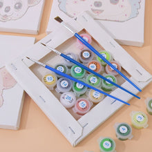 Load image into Gallery viewer, Mini Paint by numbers 6"x6" (6 pieces) - Cute Animal Faces 2