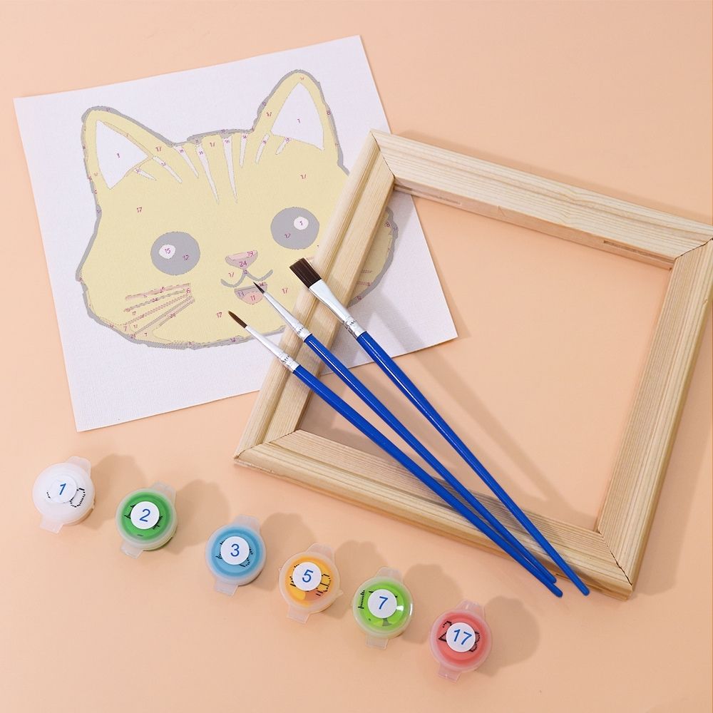 Paint by Numbers – 6 Canvas Set | Cute Animal Faces 3