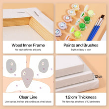 Load image into Gallery viewer, Mini Paint by numbers 6"x6" (6 pieces) - Cute Animal Faces 3