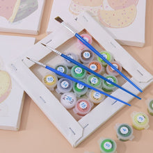 Load image into Gallery viewer, Mini Paint by numbers 6"x6" (6 pieces) - Fruits and Veggies