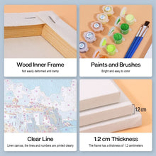 Load image into Gallery viewer, Mini Paint by numbers 6"x8" (6 pieces) - Mediterranean Scenes