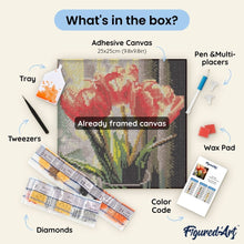Load image into Gallery viewer, Mini Diamond Painting 10"x10" - Multi-Colored Rose