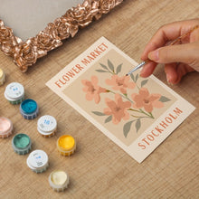 Load image into Gallery viewer, Mini Paint by number with frame - Flower market - Stockholm