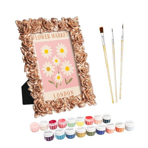 Mini Paint by number with frame - Flower market - London Figured'Art