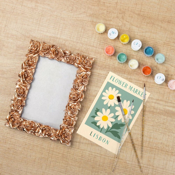 Mini Paint by number with frame - Flower market - Lisbon