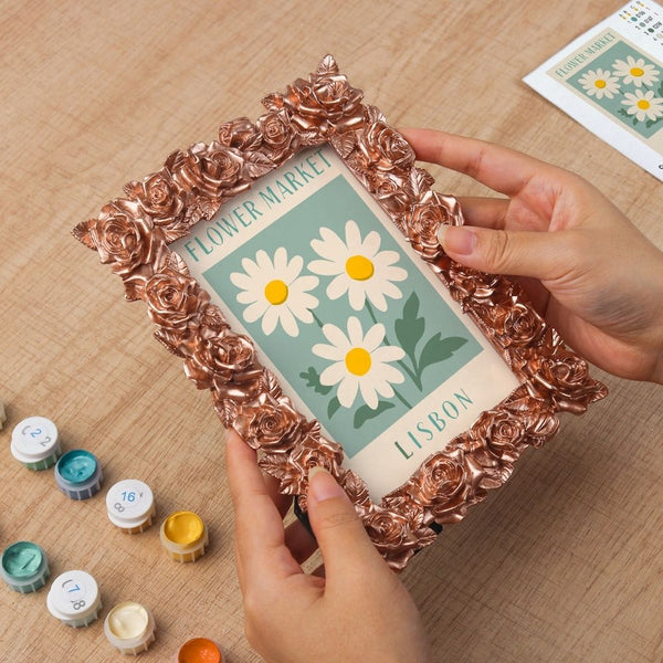 Mini Paint by number with frame - Flower market - Lisbon