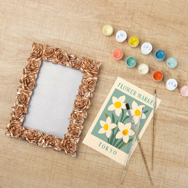 Mini Paint by number with frame - Flower market - Tokyo