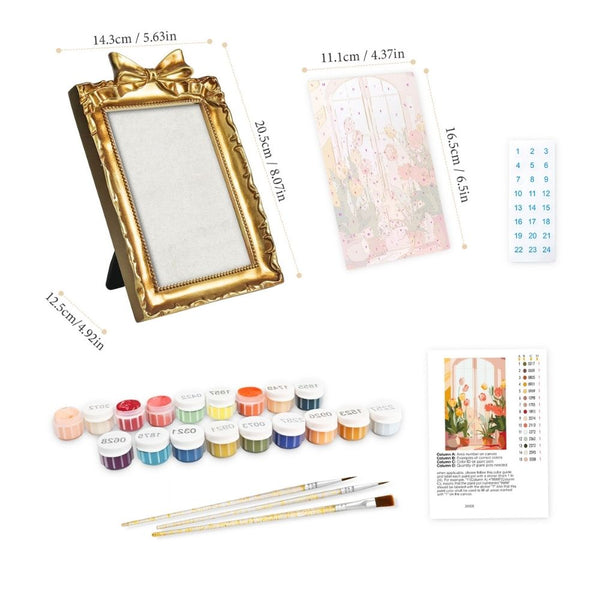 Mini Paint by number with frame - Spring Window