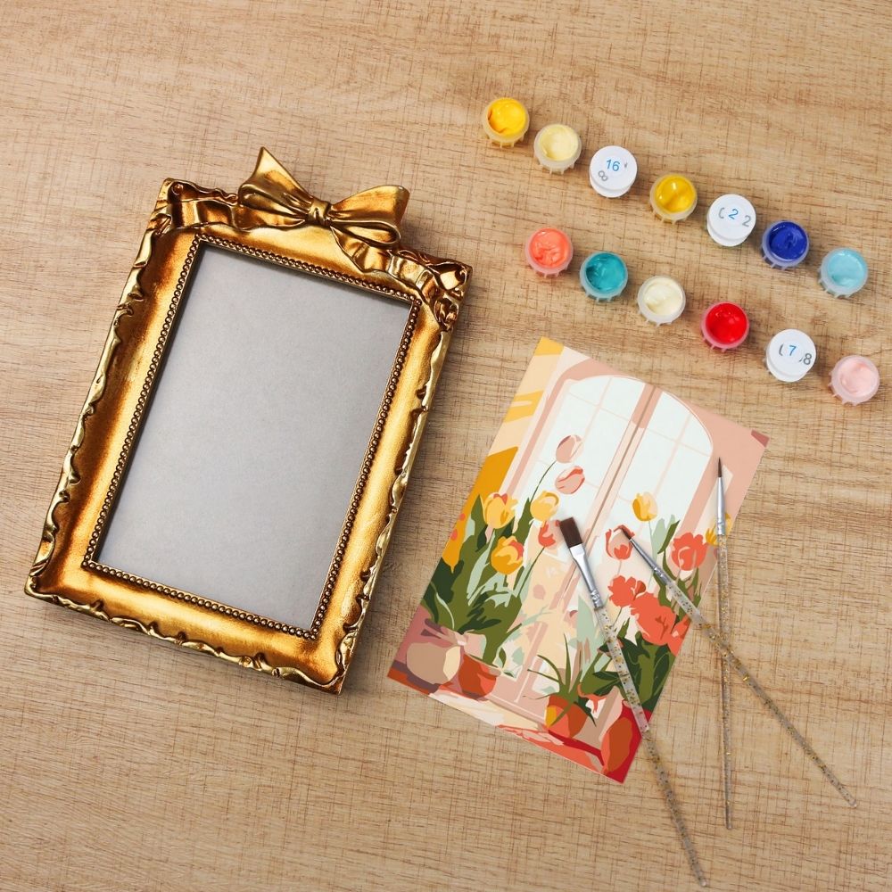 Mini Paint by number with frame - Spring Window