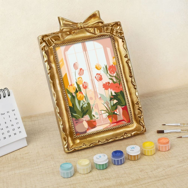 Mini Paint by number with frame - Spring Window
